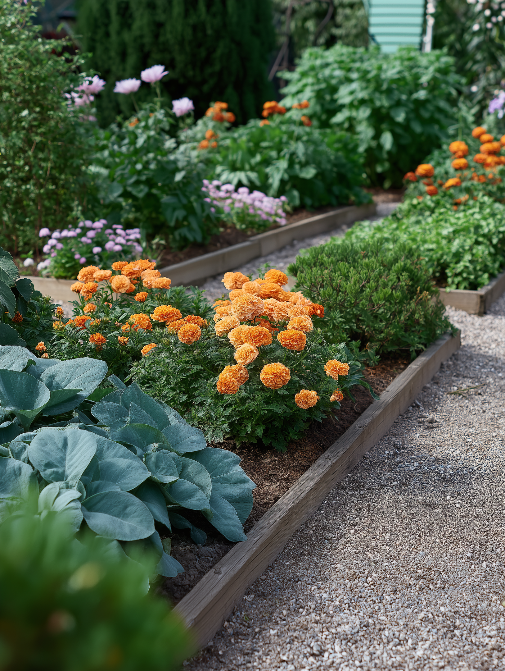 Home Grooming LLC mulching flower beds in Huntersville NC